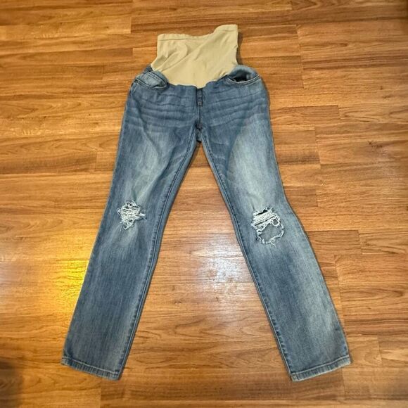 Wendy Bellissimo Maternity ripped denim jeans - Picture 1 of 8
